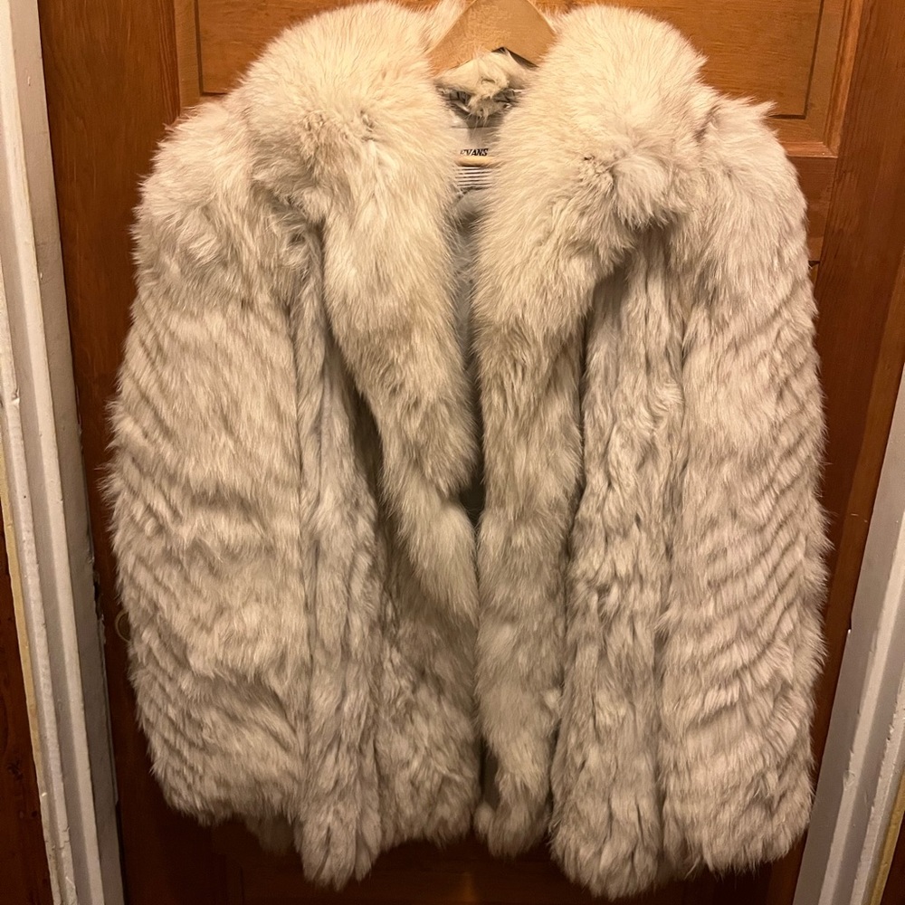 Evans Collection Vintage Blue Fox Fur Short Coat
